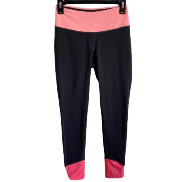 NWOT‎ Lucy Powermax Leggings Black Pink Ruched - Picture 1 of 6